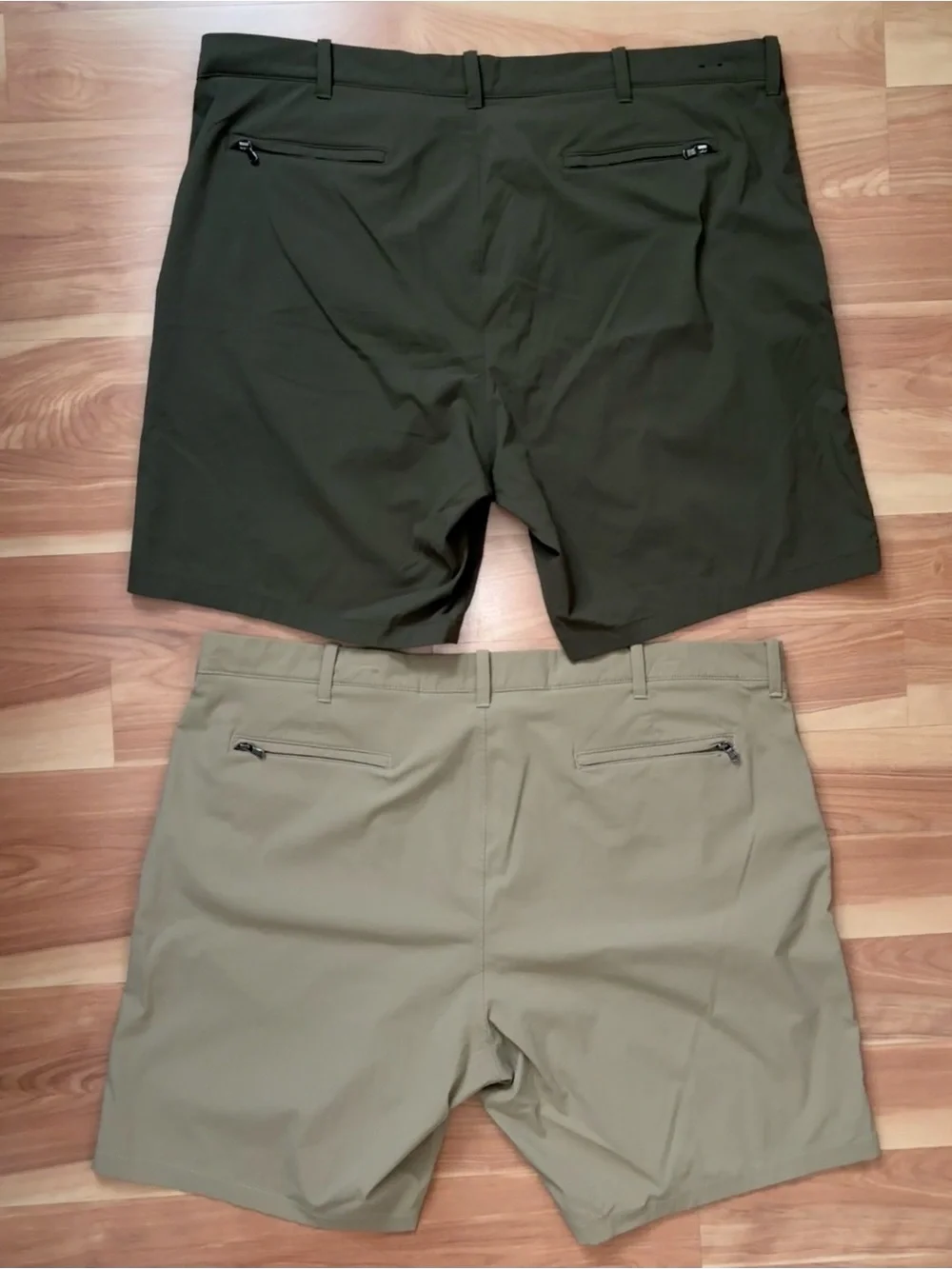 J. Crew Lot Of 2  9” Tech Shorts Green/Khaki Size 42” XXL Preppy  Casual Golf
